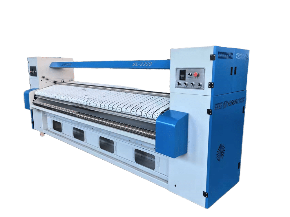 ระบบป้อนผ้าความเร็วสูง สำหรับระบบรีดเรียบ และการพับแบบสายการผลิตเดียว